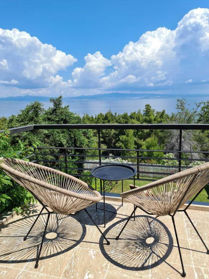Janis Seaview Villa Néa Fókaia Buitenkant foto